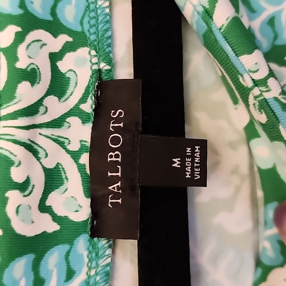 Talbots Effortless Jersey Shift Dress - Royal Medallion Sz Medium - Picture 2 of 7